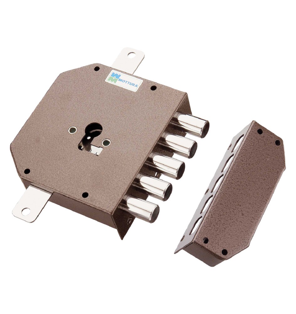 SERRATURA DA APPLICARE TRIPLICE PER CILINDRO EUROPEO ART.620 Dx E 63 - mm 132 x 146