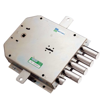 SERRATURA DA APPLICARE TRIPLICE PER PORTE BLINDATE ART. 555 Sx E 63 - mm 182 x 146