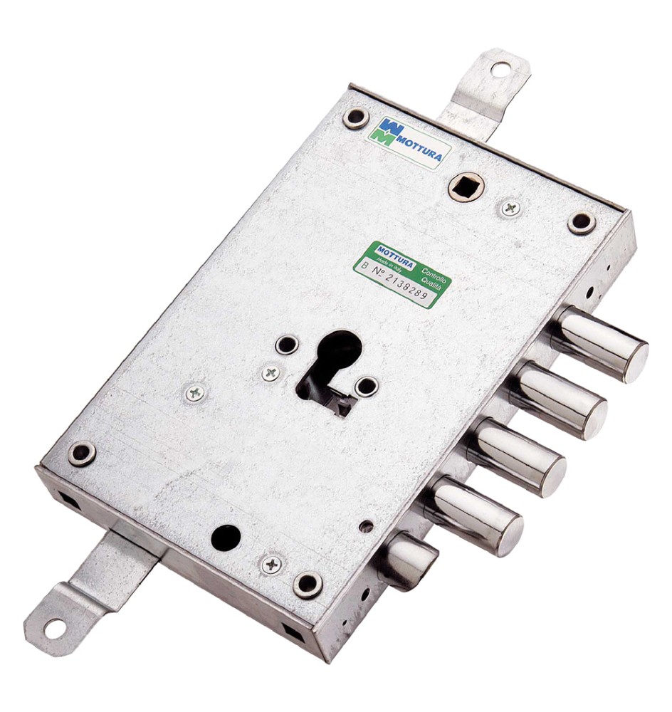 SERRATURA DA APPLICARE TRIPLICE PER PORTE BLINDATE ART. 85.571 Sx E 63 - mm 206 x 136