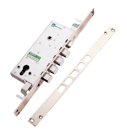 SERRATURA DA INFILARE TRIPLICE PER PORTE BLINDATE ART. 85.140 Sx E 49 - scatola mm 193 x 78