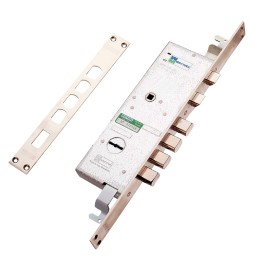 SERRATURA ELETTRICA DA INFILARE TRIPLICE PER PORTE BLINDATE ART. 72.14ELE E...