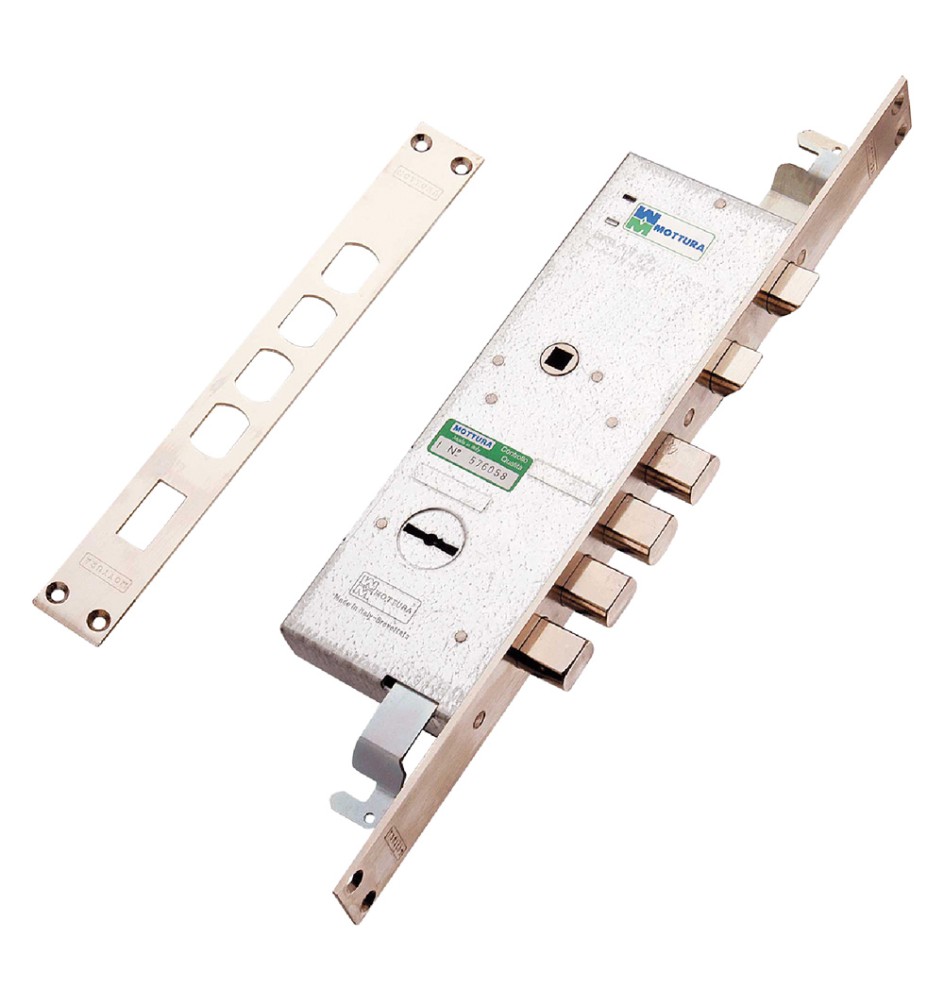 SERRATURA ELETTRICA DA INFILARE TRIPLICE PER PORTE BLINDATE ART. 72.14ELE E 47 - scatola mm 234 x 78