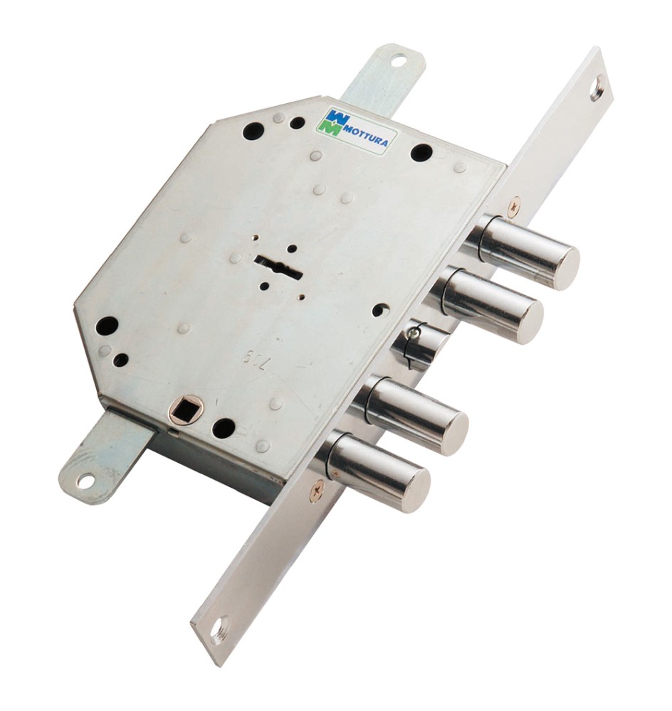 SERRATURA DA INFILARE TRIPLICE PER PORTE BLINDATE ART. 89C.751 Dx E 60 - mm 132 x 165