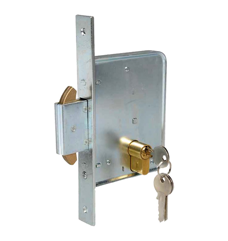 SERRATURA DA INFILARE A DOPPIO GANCIO RIENTRANTE E 58