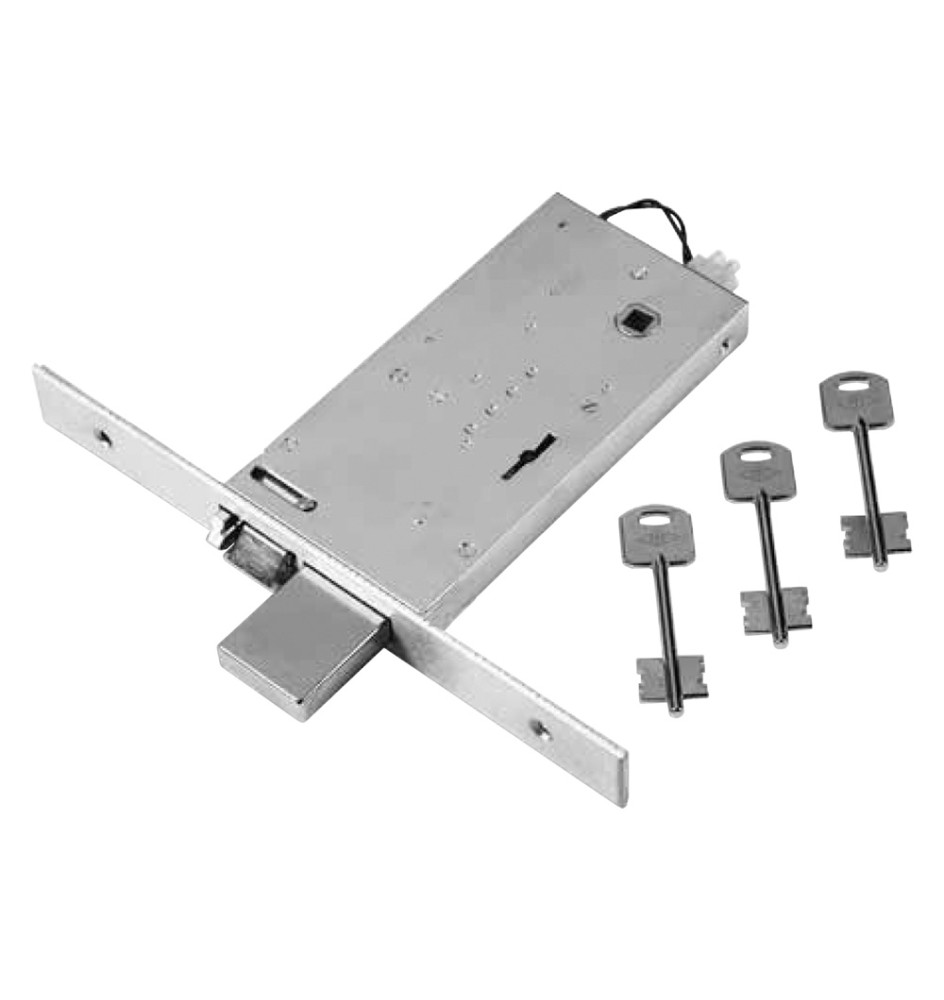 SERRATURA ELETTRICA DOPPIA MAPPA E 90 - fr.25 mm. 3 punti chiusura