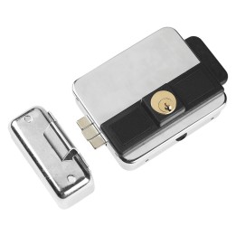 SERRATURA ELETTRICA DA APPLICARE PER CANCELLI 'MULTIPLA' E 50  70 cilindro fisso - zincata