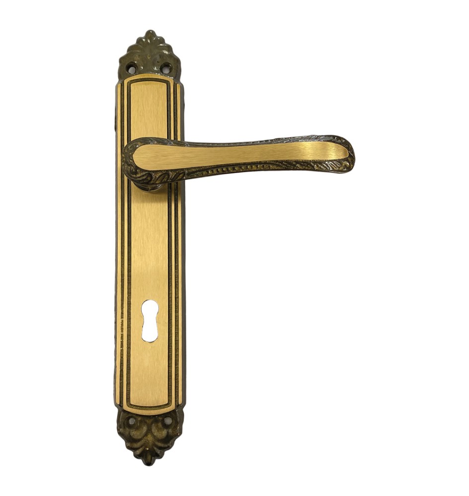 MANIGLIA 'GIGLIO' CON PLACCA Q 8 x 90