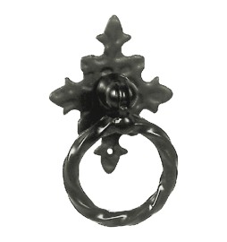 MANIGLIA AD ANELLO CON PIASTRA mm 35