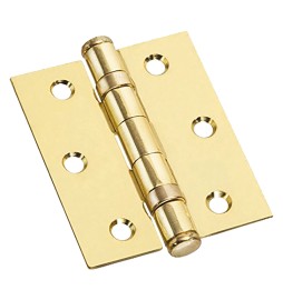 CERNIERA CON CUSCINETTI OTTONATA mm 75 x 65 - sp.2