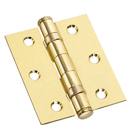 CERNIERA CON CUSCINETTI OTTONATA mm 75 x 65 - sp.2