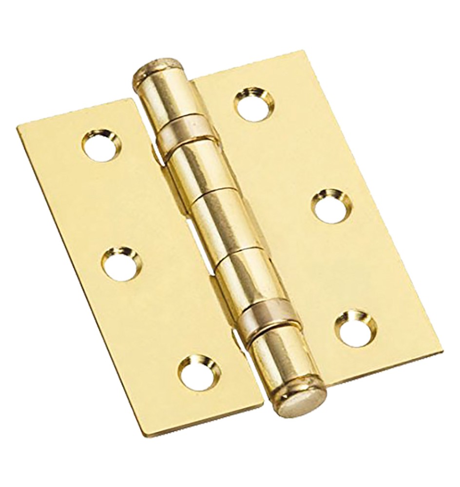 CERNIERA CON CUSCINETTI OTTONATA mm 75 x 75 - sp.2