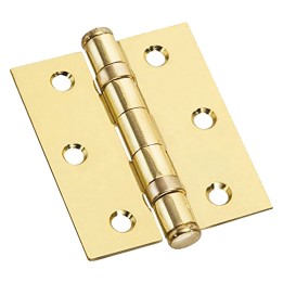 CERNIERA CON CUSCINETTI OTTONATA mm 90 x 75 - sp.2,5