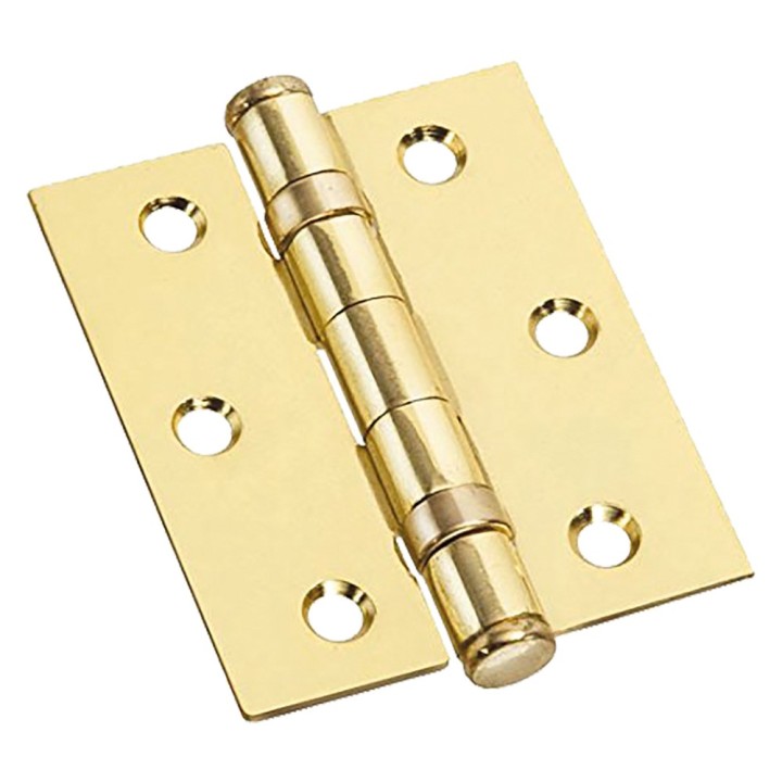CERNIERA CON CUSCINETTI OTTONATA mm 90 x 75 - sp.2,5