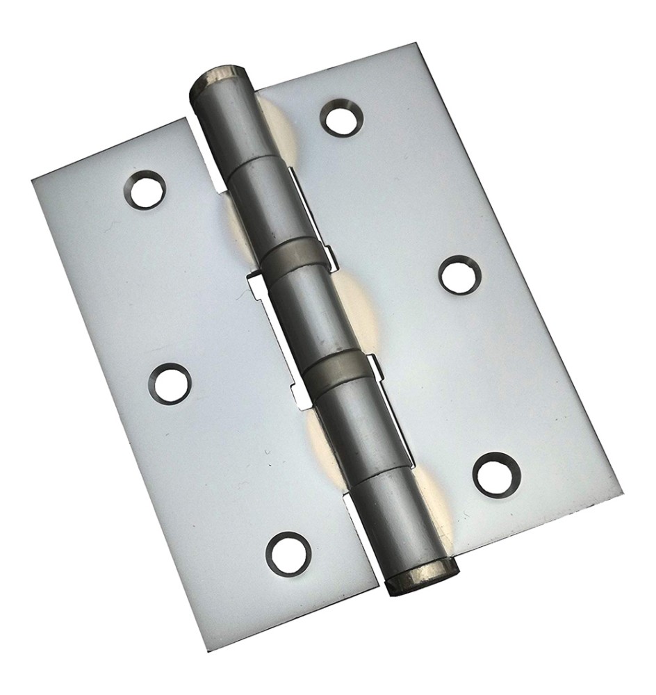 CERNIERA CON CUSCINETTI CROMO SATINATO mm 100 x 75 - sp.3