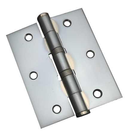 CERNIERA CON CUSCINETTI CROMO SATINATO mm 100 x 90 - sp.3