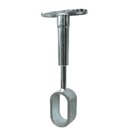 REGGITUBO CENTRALE PER TUBO OVALE mm 15 x 30 - finitura cromata