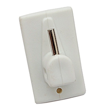 GANCIO ADESIVO IN PLASTICA PER BRIS BRIS colore bianco