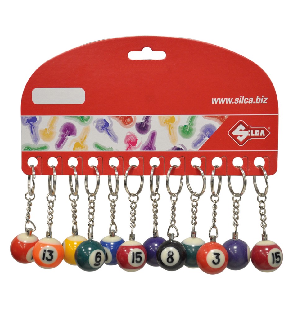 PORTACHIAVI 'PALLA BILIARDO' cf. 12 pezzi