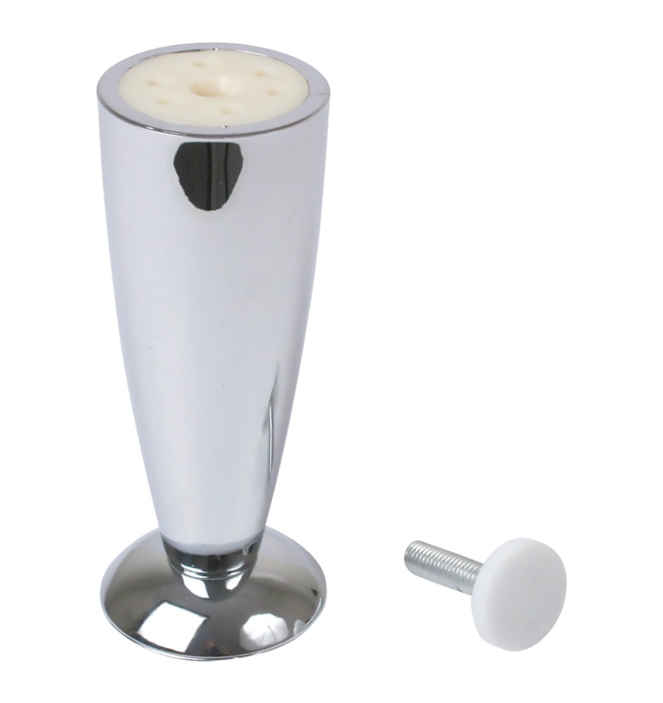 PIEDINO PER MOBILI REGOLABILE CONICO h.mm 120 - cromo satinato