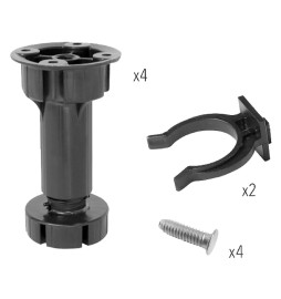 PIEDINO PER MOBILI REGOLABILE altezza registrabile mm 120 - 150