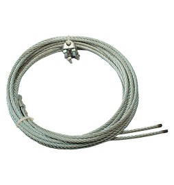 FUNE ACCIAIO ZINCATO PRETAGLIATA GANCIO A 'T' mm 4 x 2,5 mt