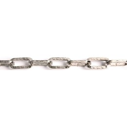 CATENA ORNAMENTALE PRETAGLIATA MARTELLATA QUADRATA 2,5 mt - ottonata