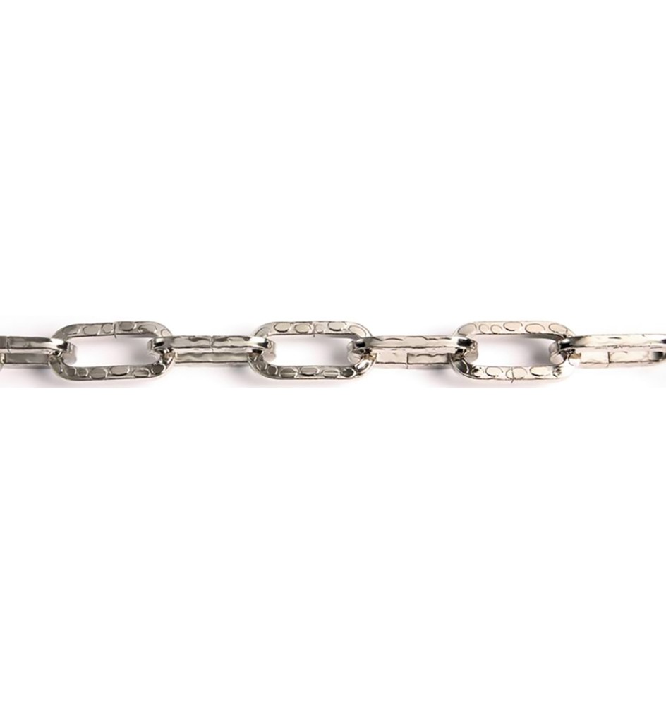 CATENA ORNAMENTALE PRETAGLIATA MARTELLATA QUADRATA 2,5 mt - ottonata