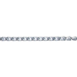 CATENA ORNAMENTALE PRETAGLIATA RITORTA MAGLIA CORT 2,5 mt Ø 3 mm - nichelata