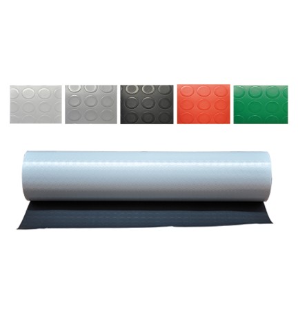 TAPPETO A BOLLE mt. 1 x 25 grigio chiaro sp. 1 mm