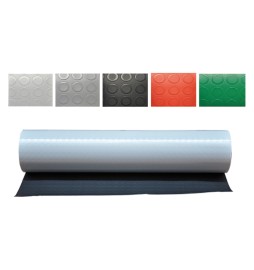 TAPPETO A BOLLE mt. 2 x 25 nero sp. 1 mm