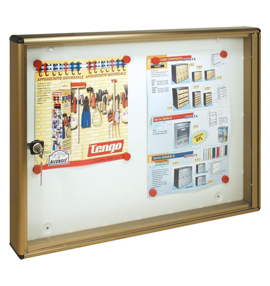 BACHECA PORTA AVVISI 2 FOGLI cm 55 x 5 x 40 - bronzo