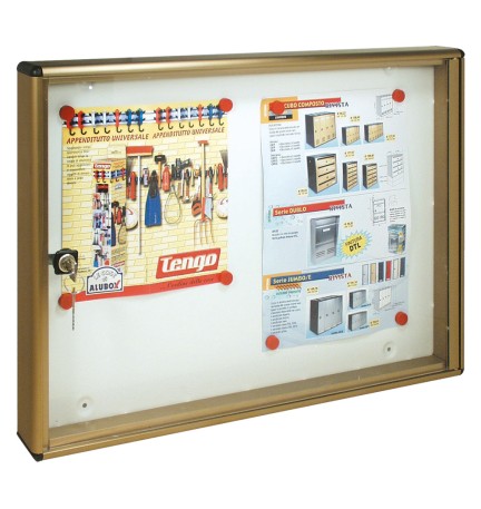 BACHECA PORTA AVVISI 2 FOGLI cm 55 x 5 x 40 - bronzo