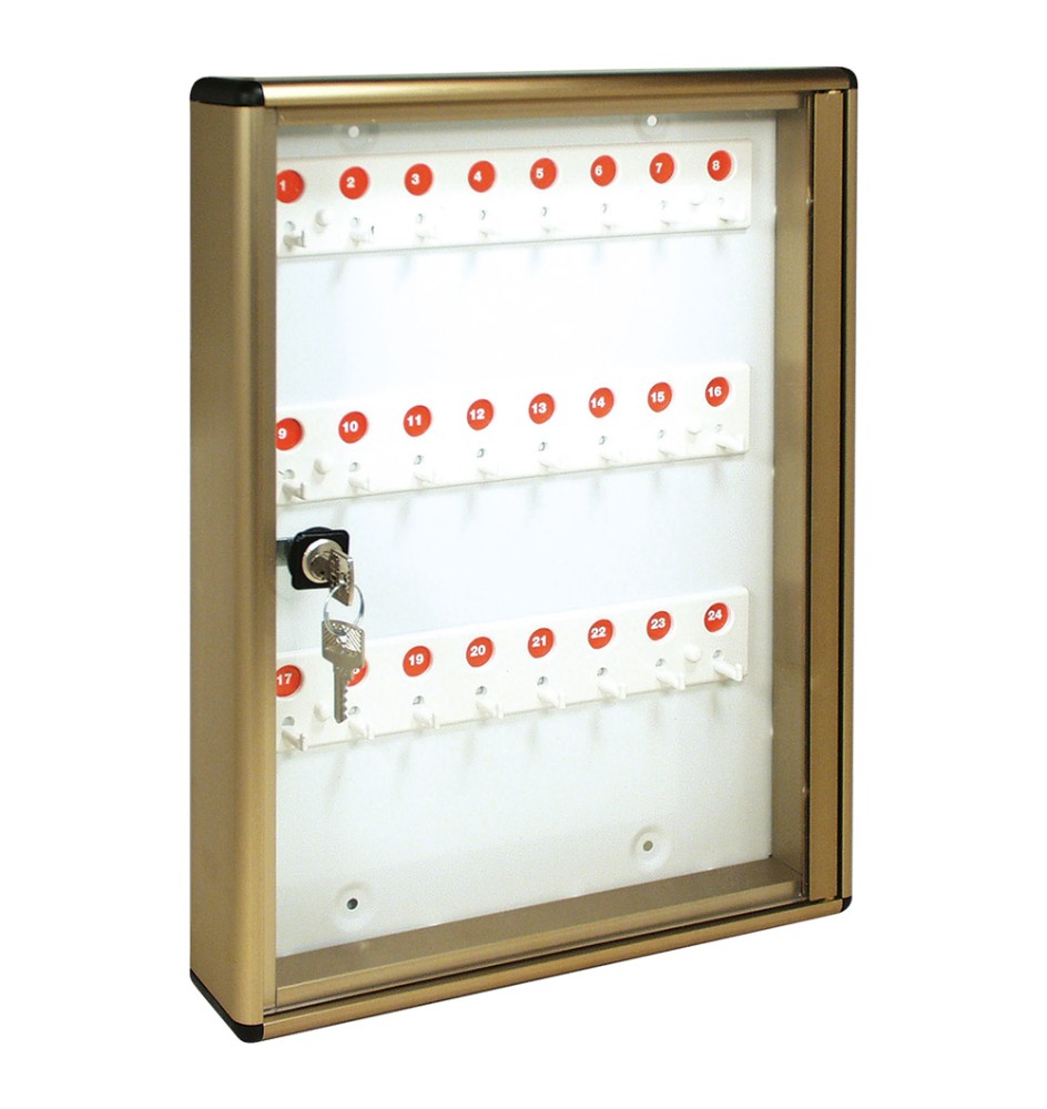 BACHECA PORTA CHIAVI cm 30 x 5 x 40 - 24 posti / bronzo