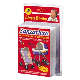 ZANZARIERA IN POLIESTERE PER CARROZZINA cm 150 x 130 - col. bianco