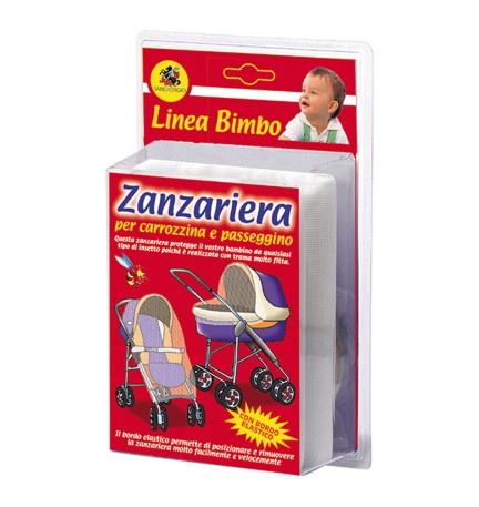 ZANZARIERA IN POLIESTERE PER CARROZZINA cm 150 x 130 - col. bianco