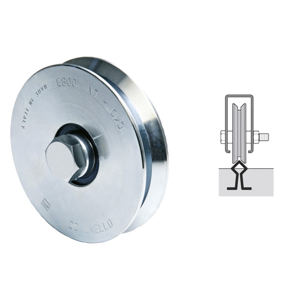 RUOTA PER CANCELLI GOLA A 'Y' ART.306Y ø 120