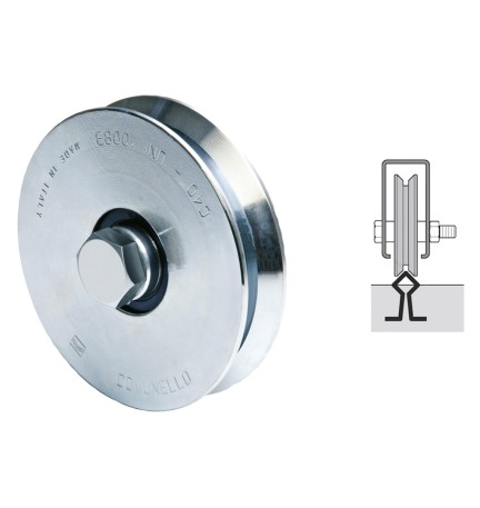 RUOTA PER CANCELLI GOLA A 'Y' ART.306Y ø 120