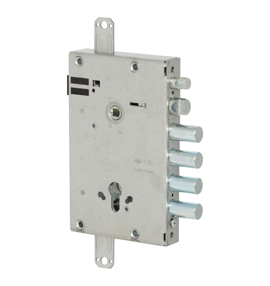 SERRATURA ELETTRICA DA APPLICARE TRIPLICE PER PORTE BLINDATE ART. 15515 E 64 - 2 mandate / 4 catenacci
