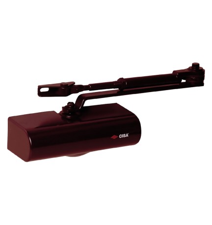 CHIUDIPORTA AEREO 'SMART PLUS 2' C1416 con fermo - testa di moro