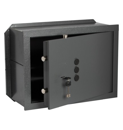 CASSAFORTE CON CHIAVE E COMBINAZIONE '82210' cm 49 x 36 x 25 - 2+2 catenacci
