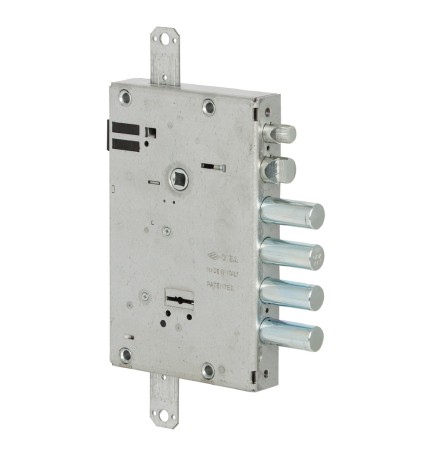 SERRATURA ELETTRICA DA APPLICARE TRIPLICE PER PORTE BLINDATE ART. 17515 E 64 -4 mand./4 caten. chiave corta