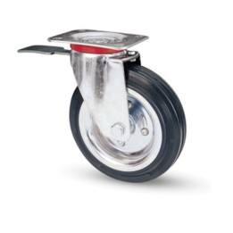 RUOTA INDUSTRIALE D 80 MM GOMMA 80BIS PIASTRA GIR FRE