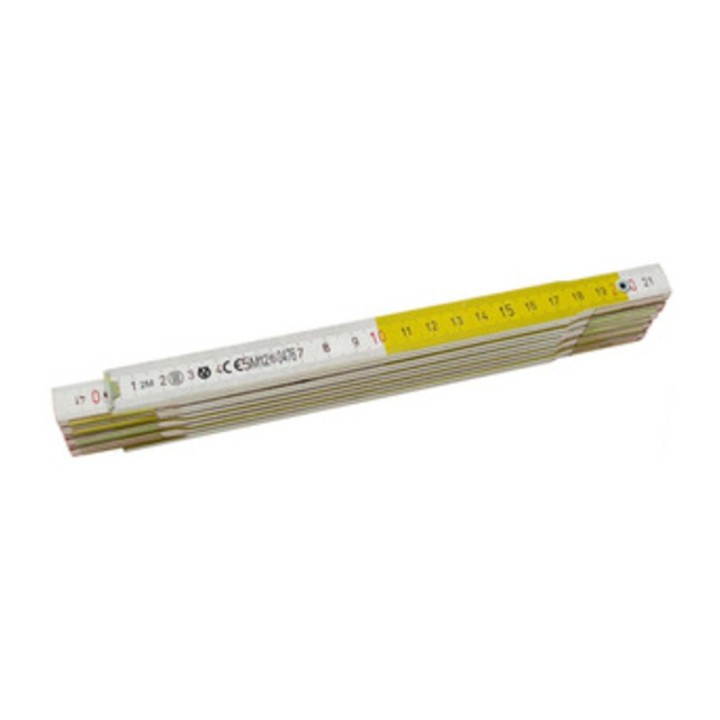 DOPPIO METRO 10 ASTE 16 MM LEGNO BIAN GIALLO