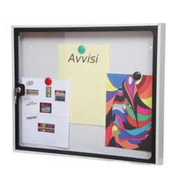 BACHECA FONDO MAGNETICO 58X6X48 CM SILVER NERO