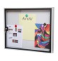 BACHECA FONDO MAGNETICO 58X6X48 CM SILVER NERO