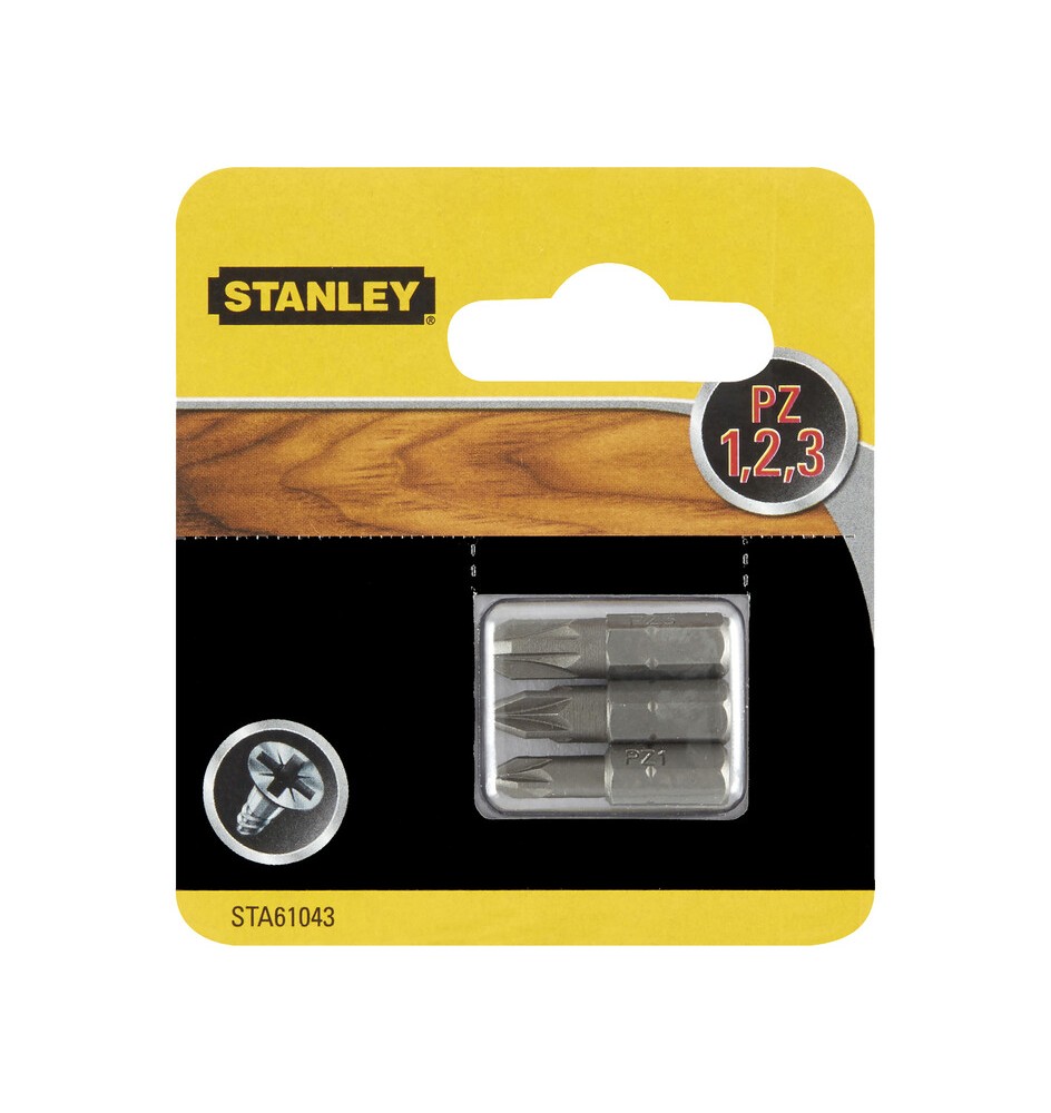 STANLEY STA61043 3 INSERTI MM.25 PZ 1-2-3