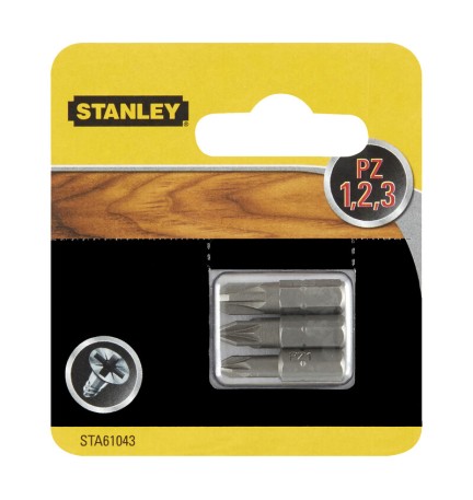 STANLEY STA61043 3 INSERTI MM.25 PZ 1-2-3