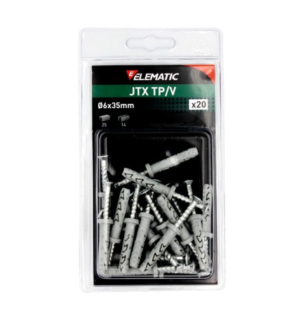 ELEMATIC BLISTER TASSELLO JTX TP/V 6X35 C/VITE 20 PZ