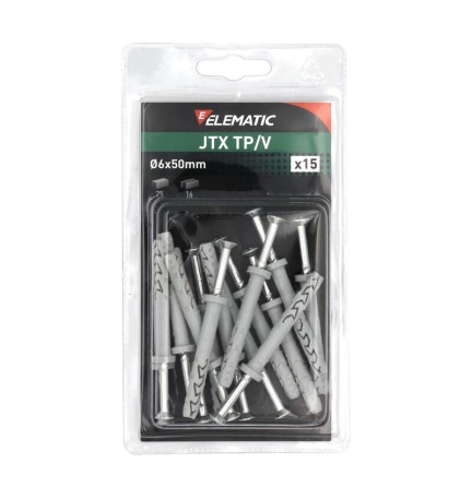ELEMATIC BLISTER TASSELLO JTX TP/V 6X50 C/VITE 15 PZ