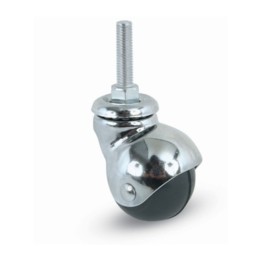 RUOTA MOBILE D 30 MM GOMMA A CUFFIA 165/B PER 8MAX30*